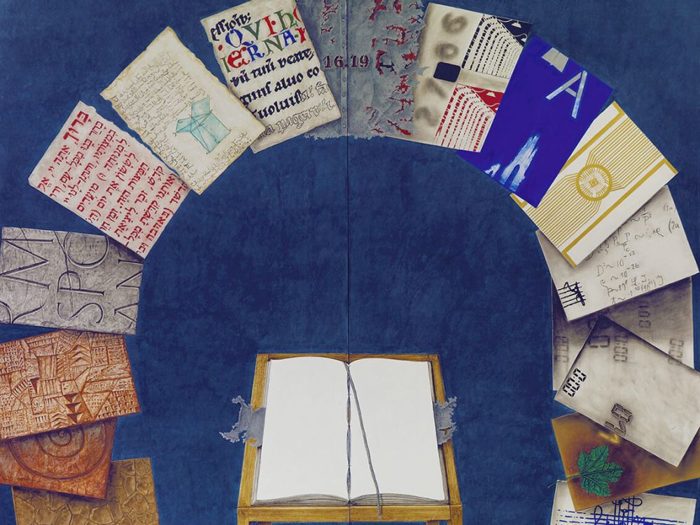 Scriptorium, 2007, OEl, Tempera auf Holz