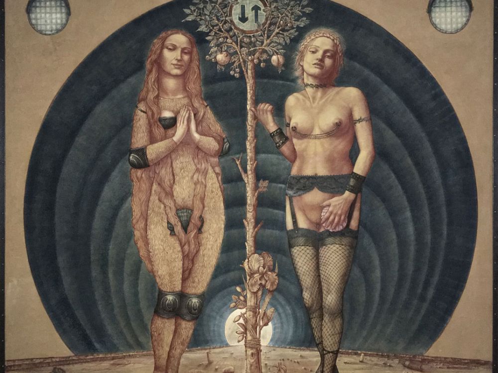 Farben der Erde, 2017, Tempera, OEl auf Lehm