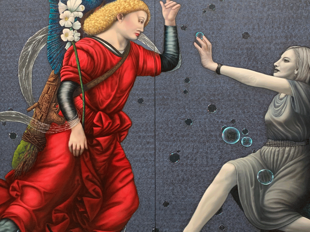 Fuerchte dich nicht!, 2020, OEl, Tempera auf Holz