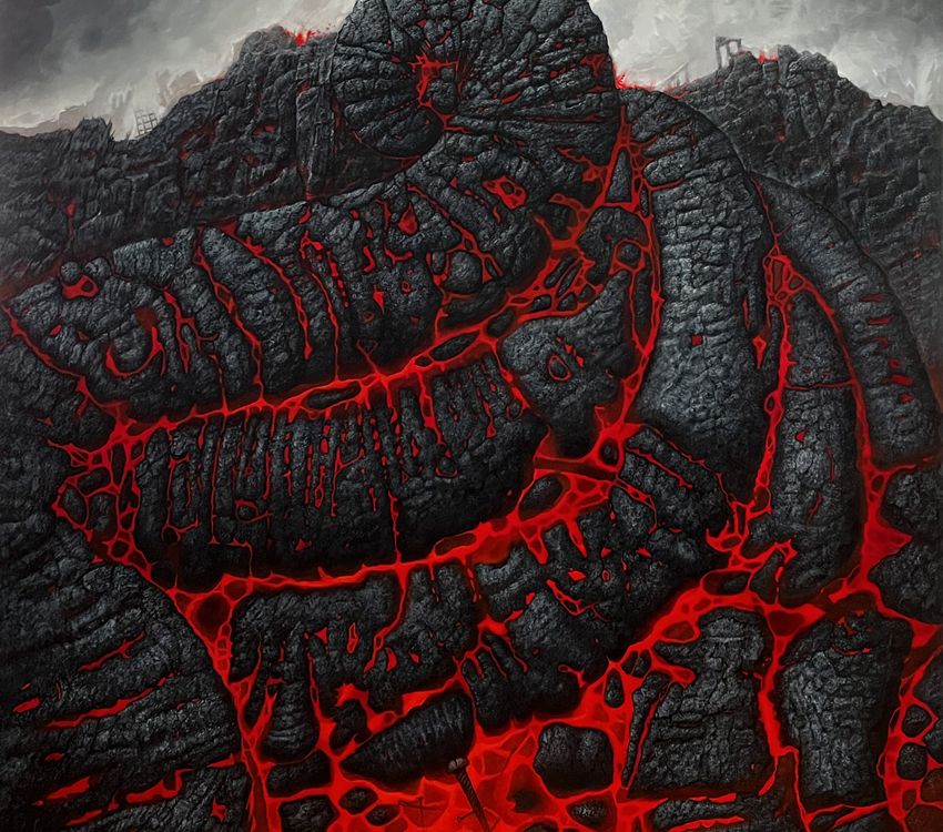Lava, 2023, OEl auf Holz
